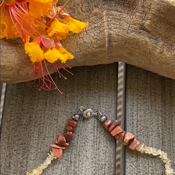 🍊🌿Handmade November Birthstone Rock Necklace🌿🍊 - Picture 4 of 6